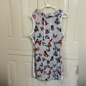 Butterfly Print Sleeveless Dress